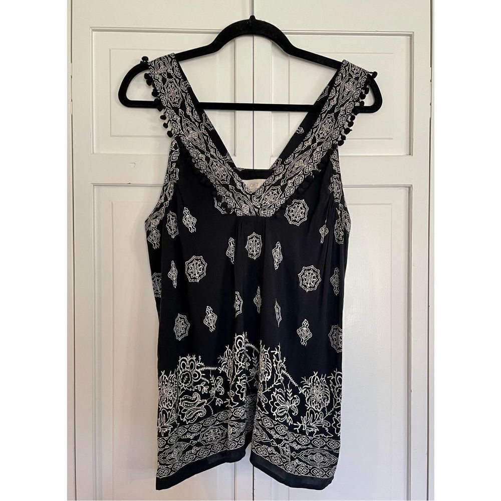 Loft black printed Pom trim tank size m - Picture 3 of 11